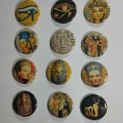 Wholesale Lot Party Set (12) 1.25" Pinback Buttons Ancient Edypt Nephertiti ¼" Pins, Aprox. 32mm