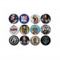 Lot of 12 1.25" Pinback Buttons WWE Wrestling Suprstars