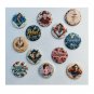 Lot of 12 1.25" Pinback Buttons Kahlo