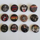 Lot of 12 1.25" Pinback Buttons KISS