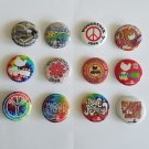 Lot of 12 1.25" Pinback Buttons Woodstock 1969