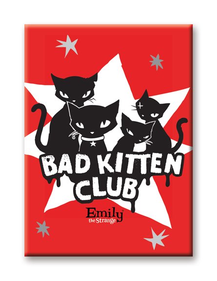 Emily the Strange - Bad Kitten Club 2.5" x 3.5" Flat Fridge Magnet #941209