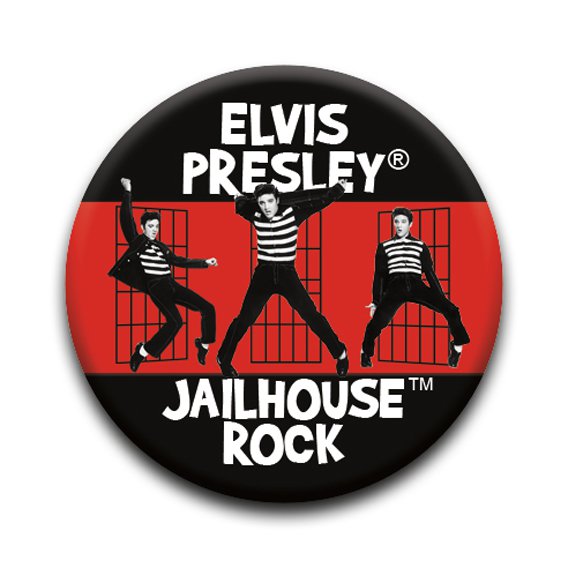 1.25" Pinback Button Badge Elvis Presley Jailhouse Rock 1 1/4" Rd. Button #93206