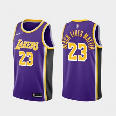 LeBron James Lakers BLM Purple
