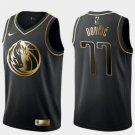 Mavericks #77 Luka Doncic  Black Golden