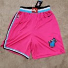 Miami Heat Pink Shorts New Stitched City Edition