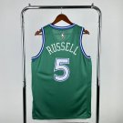 26th season Mavericks retro green No. 5 Russell