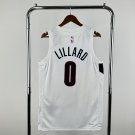 26th season Trail Blazers home white No. 0 Lillard