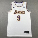 Lakers 9 white round neck