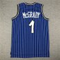 Magic 1 McGrady Blue and White Stripe Retro Logo