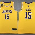 &  Lakers #15 Austin Reaves Icon  Gold Stitched