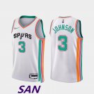 &  Spurs #3 Keldon Johnson 75Th City  White