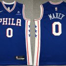 76ers #0 Tyrese Maxey Icon Edition Basketball  Blue
