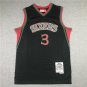 76ers #3 Allen Iverson Black  Lattice Checked Plaid