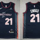 76ers #21 Joel Embiid Basketball  Navy Blue 2024 City Edition