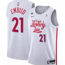 76ers #21 Joel Embiid City Basketball  White 2023-24