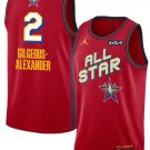 2025 All-Star #2 Shai Gilgeous-Alexander Red Stitched Basketball