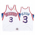 Allen iverson 76ers throwback Mitchell  white