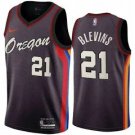 And  Blazers #21 Keljin Blevins City  brown