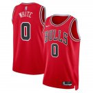 And  Bulls #0 Coby White Icon Edition  Red