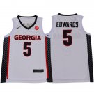 Anthony Edwards Georgia Bulldogs 5 college jersesy white