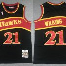Atlanta Hawks #21 Dominique Wilkins Black