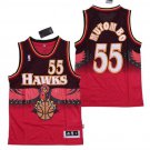 Atlanta Hawks #55 Dikembe Mutombo Retro  Red Throwback