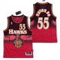 Atlanta Hawks #55 Dikembe Mutombo Retro  Red Throwback