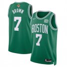 Boston Celtics #7 Jaylen Brown Kelly Green 2024 Finals Icon Edition Stitched Basketball