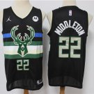 Bucks #22 Khris Middleton  Black