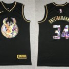 Bucks #34 Giannis Antetokounmpo Diamond  Black Gold