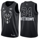 Bucks 34 Giannis Antetokounmpo Jordan Brand Black All-Star Game Swingman