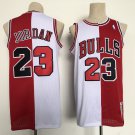 Bulls #23 Michael Jordan Home Split  White red