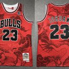 Bulls #23 Michael Jordan Mitchell & Ness  Red The Year of the Dragon