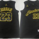 Bulls #23 Michael Jordan Retro Basketball  Black Gold