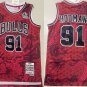 Bulls 91 Dennis Rodman Mitchell & Ness The Dragon'  Red