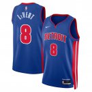 Caris LeVert #8 Detroit Pistons Icon Edition  Blue