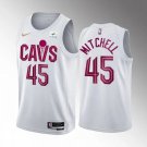 Cavaliers #45 Donovan Mitchell Association  White