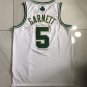 Celtics #5 Kevin Garnett White Gold Stitched Basketball  AU