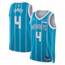 Charlotte Hornets #4 Sion James Teal 2025 Draft Icon Edition Stitched Basketball