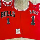 Chicago Bulls #1 Derrick Rose AU Red Mitchell & Ness