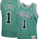 Chicago Bulls #1 Derrick Rose Green Basketball  Retro