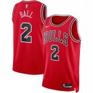 Chicago Bulls #2 Lonzo Ball Icon Edition  Red