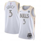 Chicago Bulls #3 Josh Giddey White 202 25 City Edition Stitched Basketball