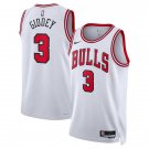 Chicago Bulls #3 Josh Giddey White Association Edition Basketball