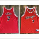 Chicago Bulls #7 Toni Kukoc  Red Hyphenation