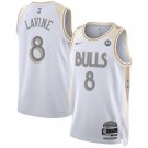 Chicago Bulls #8 Zach LaVine White 2024 25 City Edition Stitched Basketball