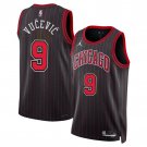 Chicago Bulls #9 Nikola Vucevic Statement Edition Stripe  Black