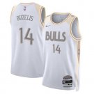 Chicago Bulls #14 Matas Buzelis City Edition  White 2025