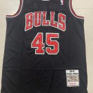 Chicago Bulls #45 Michael Jordan Black Hardod Classics Basketball